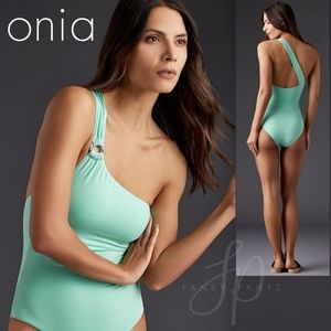 NEW Onia Jenna One Shoulder One Piece Swimsuit L